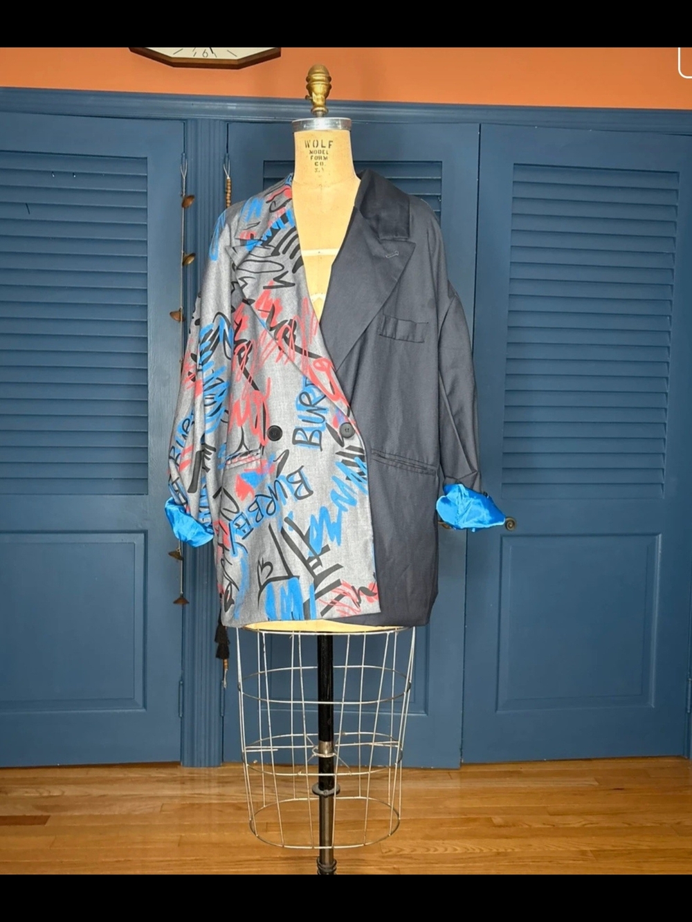 🔥 GRAIL! NWOT Beulah Style X AKIRA Graffiti Split Oversized Blazer - OS